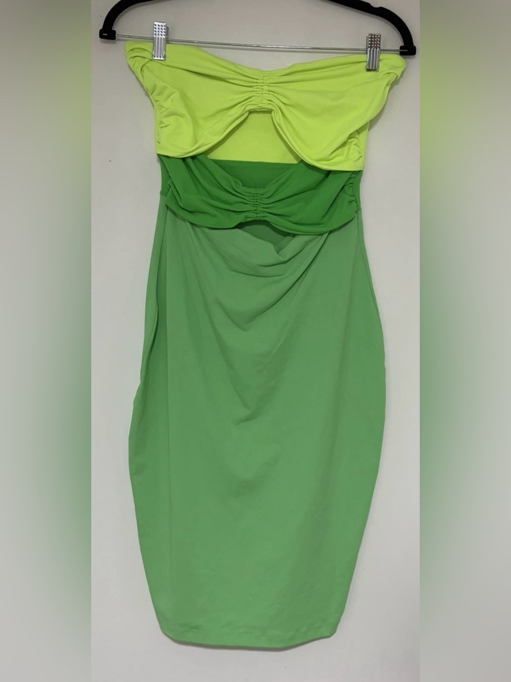 Susana Monaco Green Cut Out Strapless Dress Size Medium NWT